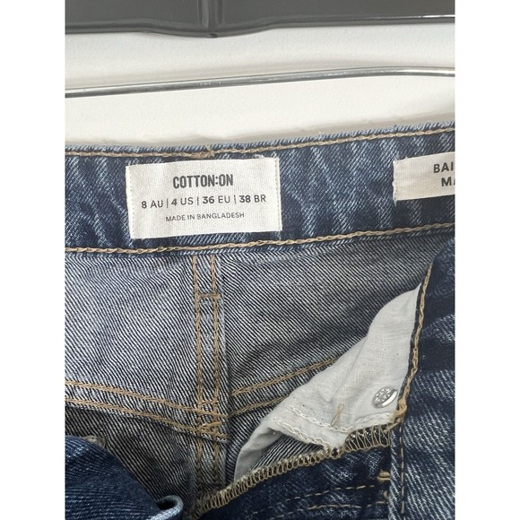 Cotton-On Denim Maxi Skirt Womens SZ 8 Bailey Medium Wash Slit Festival Boho - Picture 5 of 9